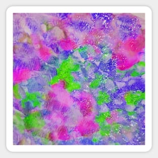 Purple and Green Vibrant Sparkle Abstract Sticker